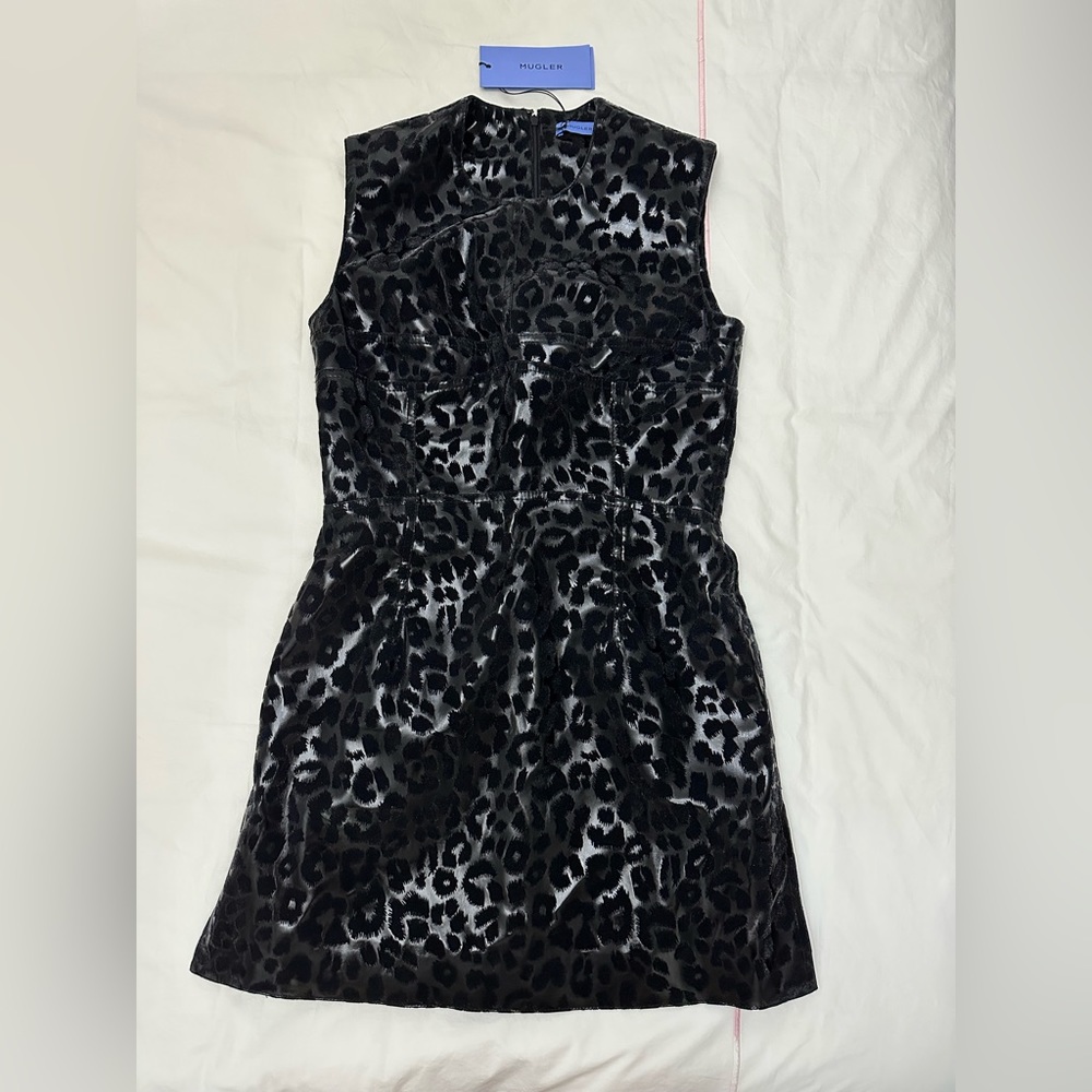 MUGLER embossed leopard mini dress - $990
